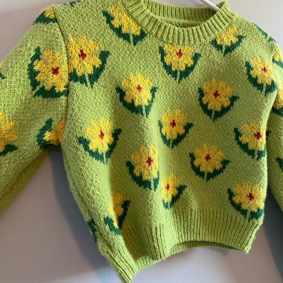floral crop sweater - Picture 2 of 4